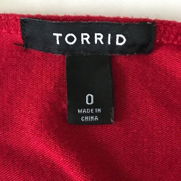 TORRID Red Dress Surplice Neck Faux Wrap Knit Midi Women’s Size Large - 12 - Picture 8 of 16